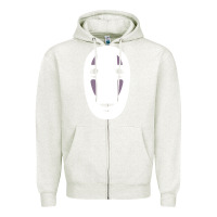 Oatmeal Heather no face spirited away women's Zipper Hoodie - artisFamous