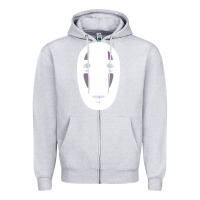 Heather Grey no face spirited away women's Zipper Hoodie - artisFamous