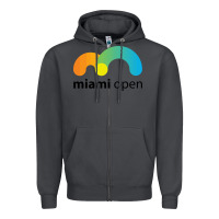 Smoke MIAMI OPEN Zipper Hoodie - artisFamous