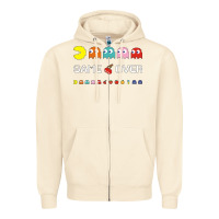Sandshell cool retro 80s pacman ghosts video games Zipper Hoodie - artisFamous
