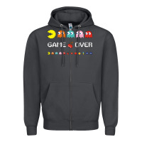 Smoke cool retro 80s pacman ghosts video games Zipper Hoodie - artisFamous