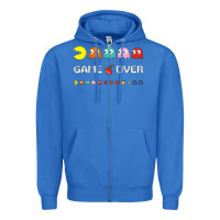 True Royal cool retro 80s pacman ghosts video games Zipper Hoodie - artisFamous