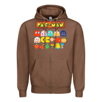 Chestnut 80s pacman ghosts video games Zipper Hoodie - artisFamous