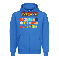True Royal 80s pacman ghosts video games Zipper Hoodie - artisFamous