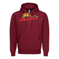 Burgundy del taco (retro) Zipper Hoodie - artisFamous