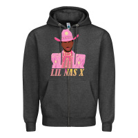 Charcoal Heather lil nas x 2 Zipper Hoodie - artisFamous