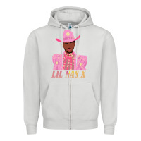 Dove Grey lil nas x 2 Zipper Hoodie - artisFamous