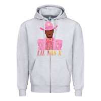 Heather Grey lil nas x 2 Zipper Hoodie - artisFamous