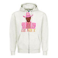 Oatmeal Heather lil nas x 2 Zipper Hoodie - artisFamous