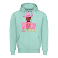 Seafoam lil nas x 2 Zipper Hoodie - artisFamous
