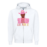 White lil nas x 2 Zipper Hoodie - artisFamous