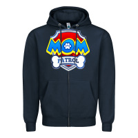 Navy funny mom patrol  funny dog mom gift birthday party t shirt Zipper Hoodie - artisFamous