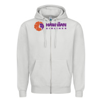 Dove Grey hawaiian airlines Zipper Hoodie - artisFamous