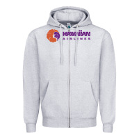 Heather Grey hawaiian airlines Zipper Hoodie - artisFamous