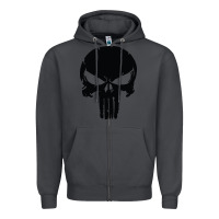 Smoke the punisher skull black Zipper Hoodie - artisFamous