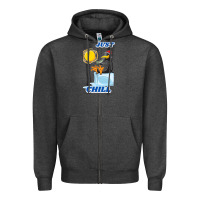 Charcoal Heather Just Chill Zipper Hoodie - artisFamous