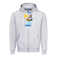 Heather Grey Just Chill Zipper Hoodie - artisFamous