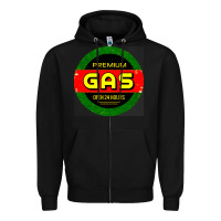 Black GARAGE CAR GASOLINE Zipper Hoodie - artisFamous