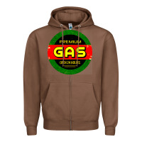Chestnut GARAGE CAR GASOLINE Zipper Hoodie - artisFamous