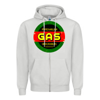 Dove Grey GARAGE CAR GASOLINE Zipper Hoodie - artisFamous
