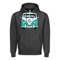 Charcoal Heather hippie surf van Zipper Hoodie - artisFamous