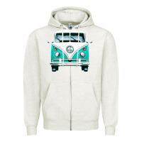 Oatmeal Heather hippie surf van Zipper Hoodie - artisFamous