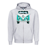 Heather Grey hippie surf van Zipper Hoodie - artisFamous