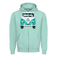 Seafoam hippie surf van Zipper Hoodie - artisFamous