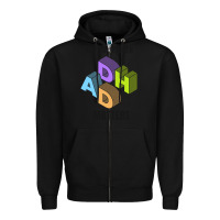 Black adhd mental health matters Zipper Hoodie - artisFamous