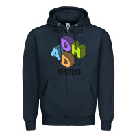 Navy adhd mental health matters Zipper Hoodie - artisFamous