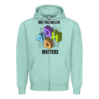 Seafoam adhd mental health matters Zipper Hoodie - artisFamous