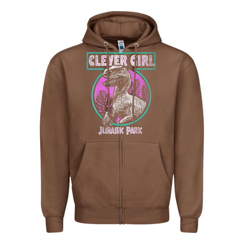 Distressed Teal Raptor Clever Girl T Shirt Zipper Hoodie by artisFamous | Teevron