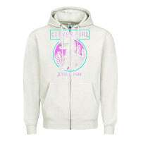 Oatmeal Heather distressed teal raptor clever girl t shirt Zipper Hoodie - artisFamous