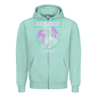 Seafoam distressed teal raptor clever girl t shirt Zipper Hoodie - artisFamous