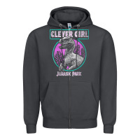 Smoke distressed teal raptor clever girl t shirt Zipper Hoodie - artisFamous