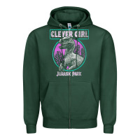 Sports Green distressed teal raptor clever girl t shirt Zipper Hoodie - artisFamous