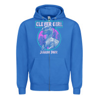True Royal distressed teal raptor clever girl t shirt Zipper Hoodie - artisFamous