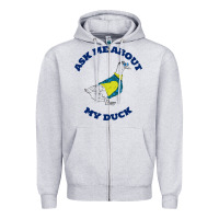 Heather Grey ask me about my duck Zipper Hoodie - artisFamous