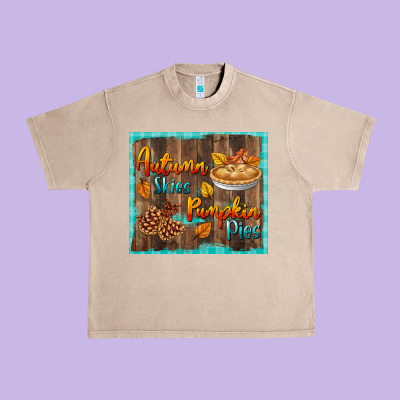 Autumn Skies Pumpkin Pies Tumbler Urban Heavy Tee Designed By Bundleandbundleshop
