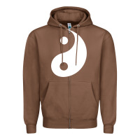 Chestnut yin yang Zipper Hoodie - artisFamous