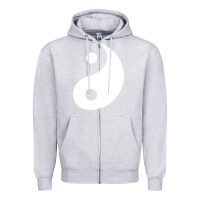 Heather Grey yin yang Zipper Hoodie - artisFamous