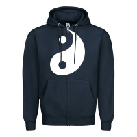 Navy yin yang Zipper Hoodie - artisFamous