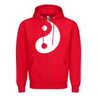 Red yin yang Zipper Hoodie - artisFamous