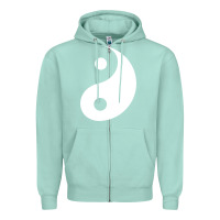 Seafoam yin yang Zipper Hoodie - artisFamous