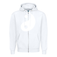White yin yang Zipper Hoodie - artisFamous