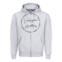Heather Grey inclusion matters with empathy bravery respect Zipper Hoodie - artisFamous