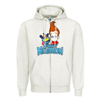 Oatmeal Heather jimmy neutron goddard title vintage poster Zipper Hoodie - artisFamous