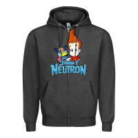 Charcoal Heather jimmy neutron goddard title vintage poster Zipper Hoodie - artisFamous