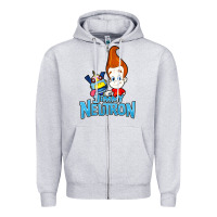 Heather Grey jimmy neutron goddard title vintage poster Zipper Hoodie - artisFamous