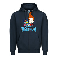 Navy jimmy neutron goddard title vintage poster Zipper Hoodie - artisFamous